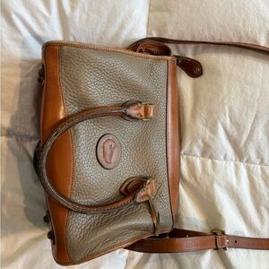 Dooney & Bourke Leather Satchel in Brown and Tan